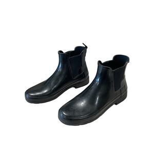 Hunter Refined Slim Fit Chelsea Boots Women's Size 8 Rain Boots Fisherman Core